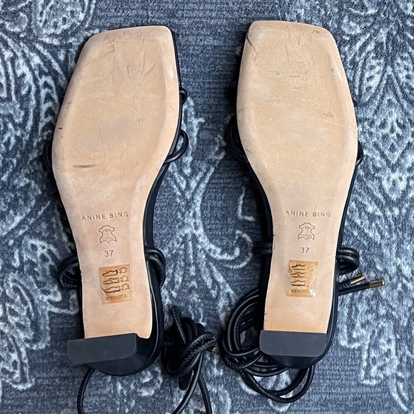 Anine Bing Strappy Graham Sandals in Black Size EU 37 - Picture 9 of 13